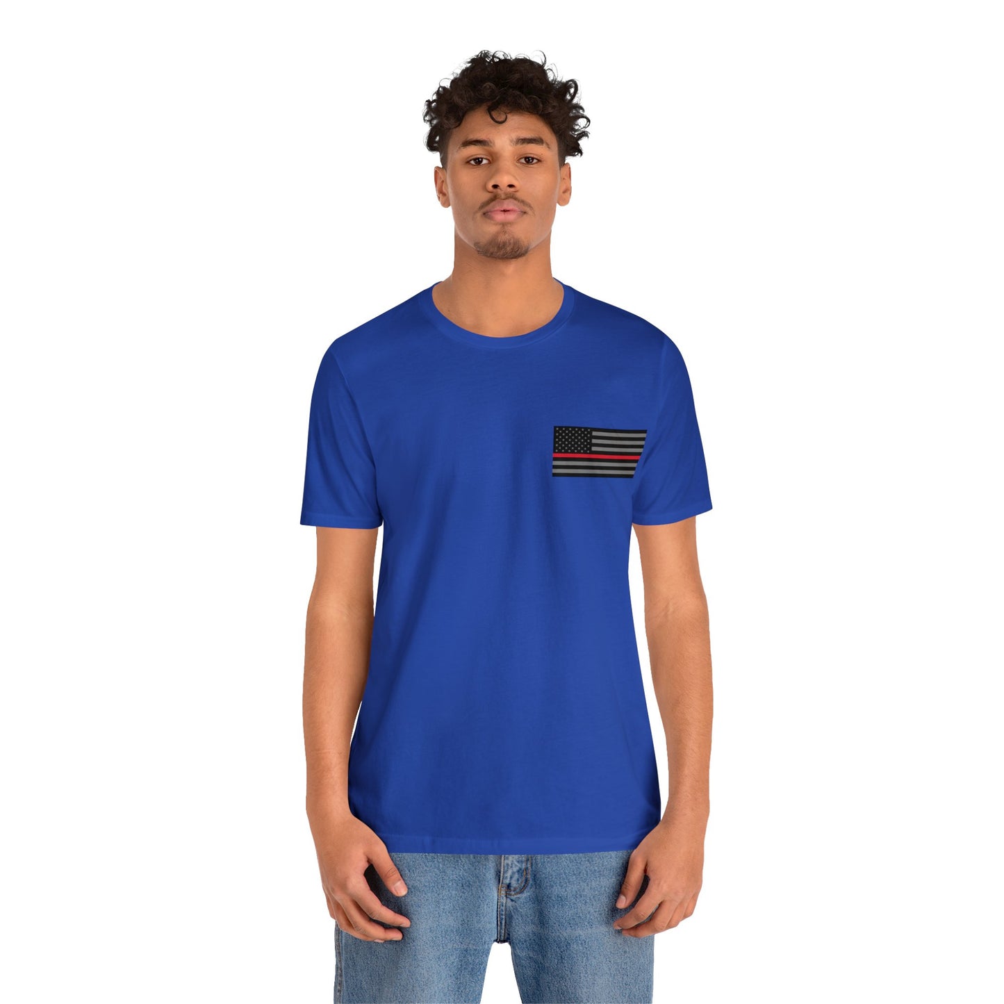 Never Forget Collection (Thin Red Line) - Unisex Fuser T-shirt