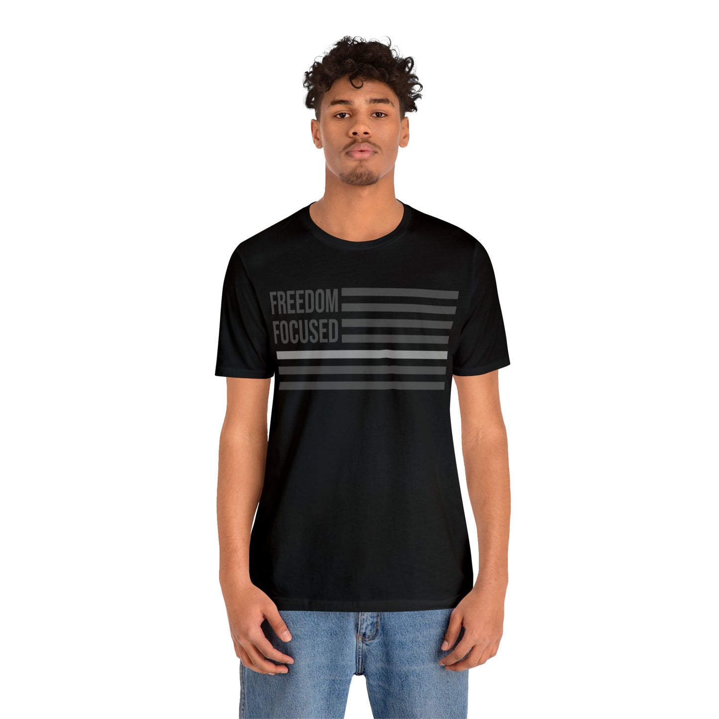 Freedom Collection (Thin Silver Line) - Unisex Jersey Short Sleeve
