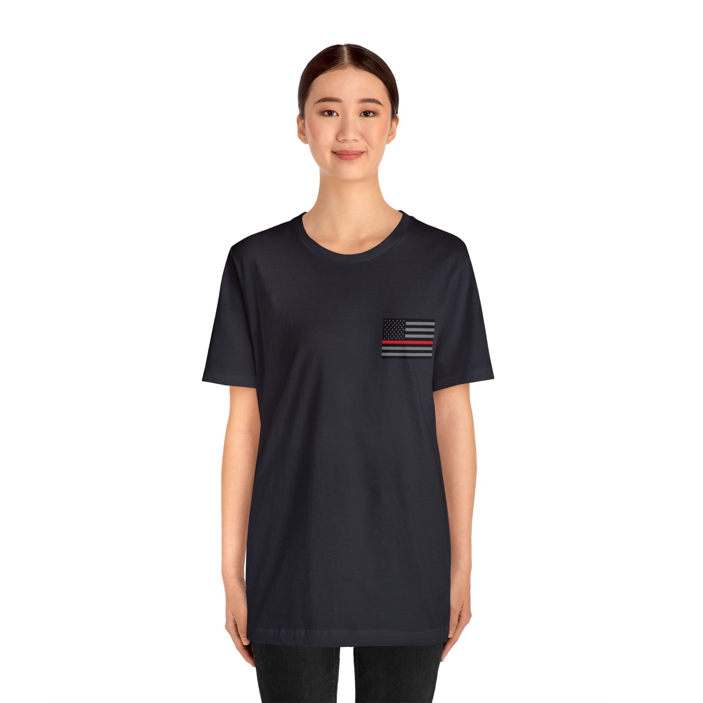 Never Forget Collection (Thin Red Line) - Unisex Fuser T-shirt