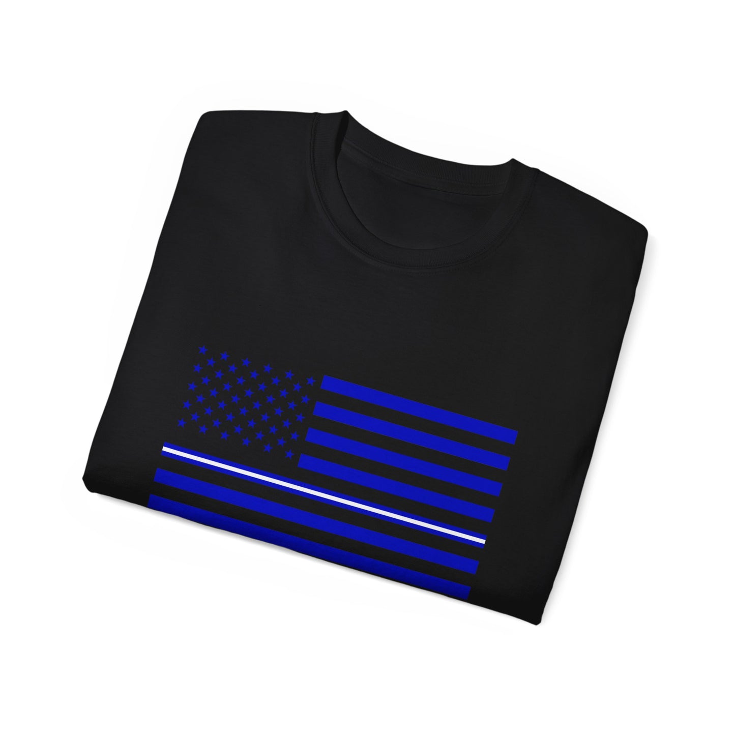 Ultra Cotton Tee - Thin Blue & White Line