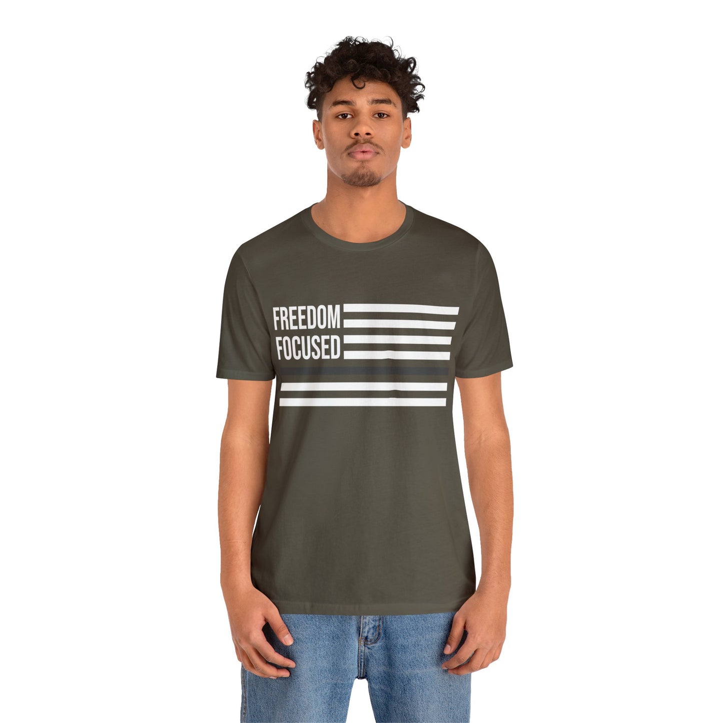 Freedom Collection (Thin Silver Line) - Unisex Fuser T-shirt
