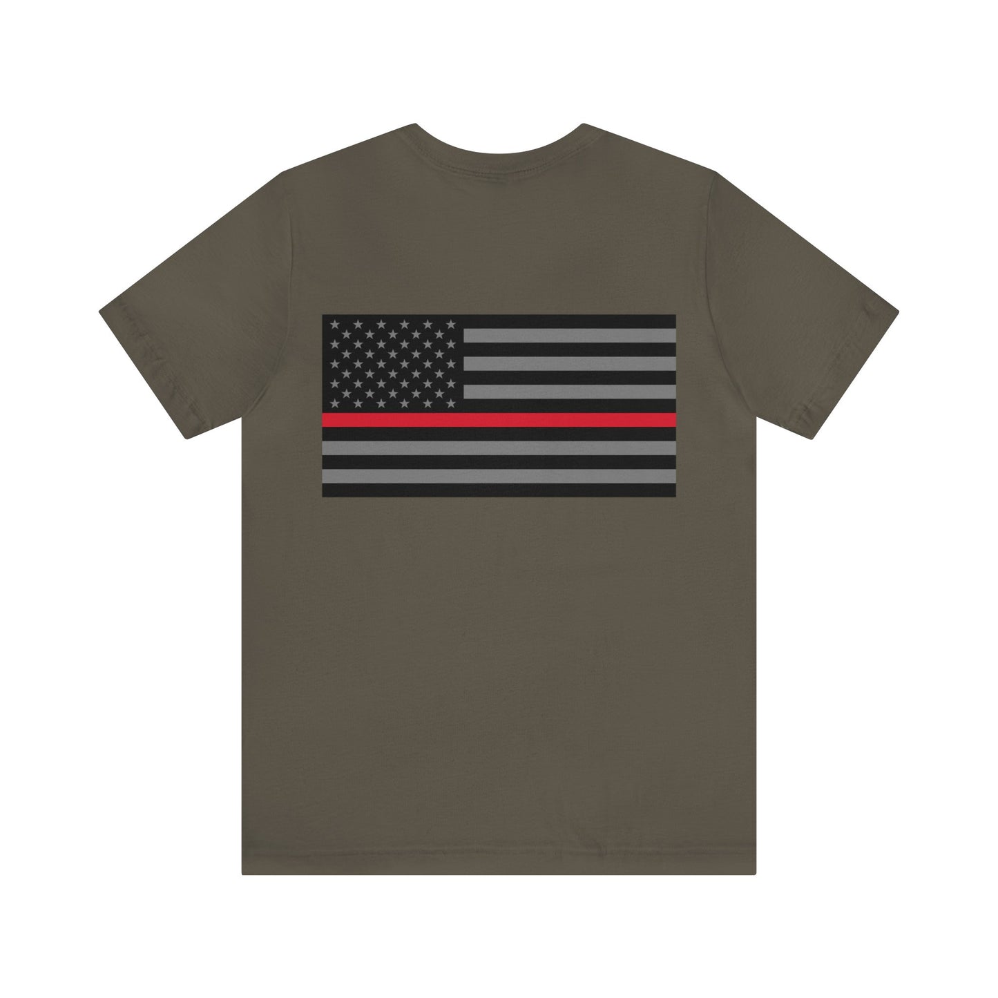Never Forget Collection (Thin Red Line) - Unisex Fuser T-shirt
