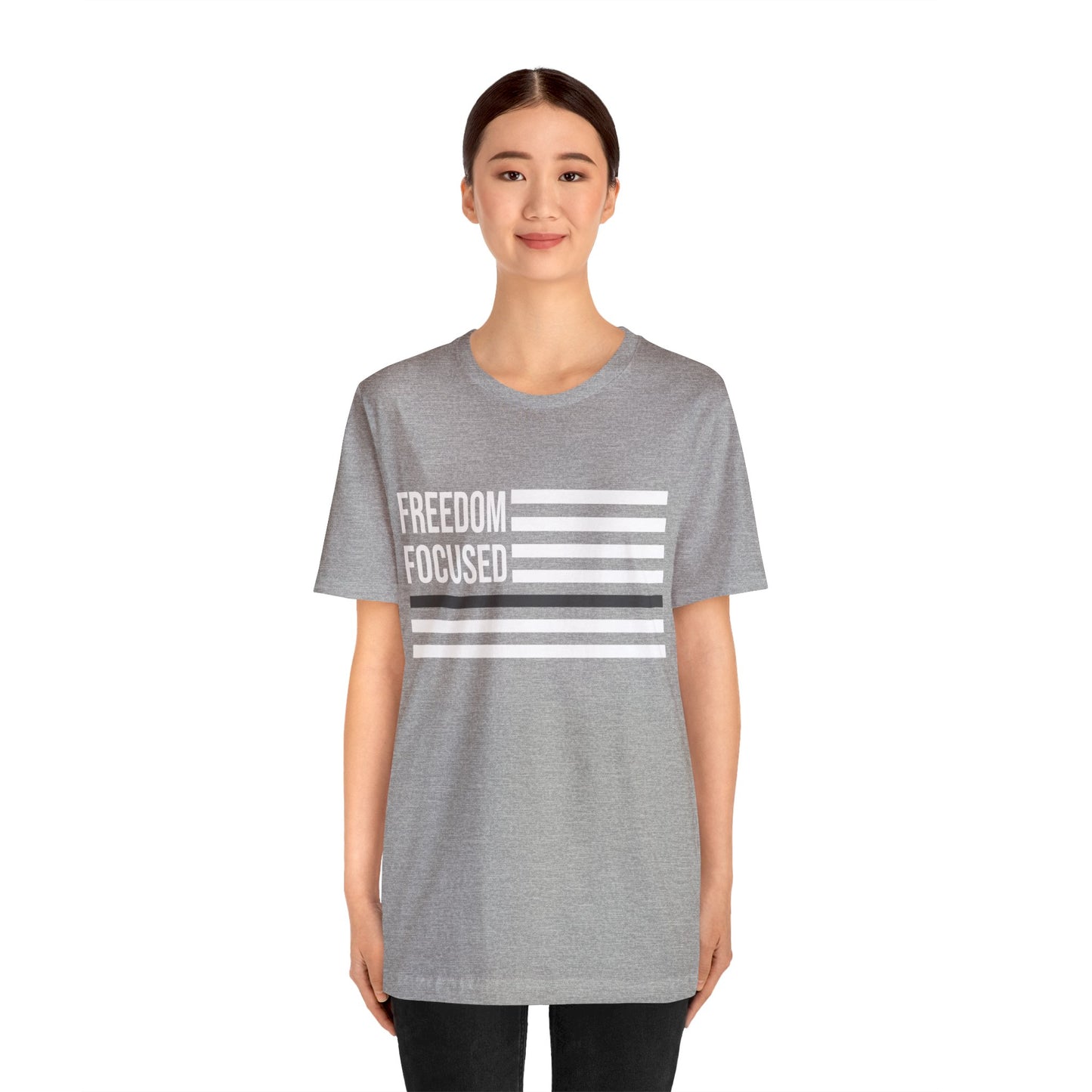 Freedom Collection (Thin Silver Line) - Unisex Fuser T-shirt
