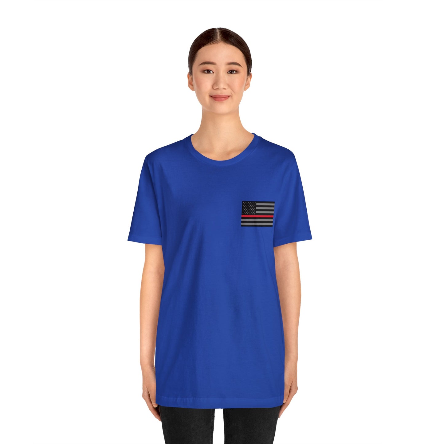 Never Forget Collection (Thin Red Line) - Unisex Fuser T-shirt