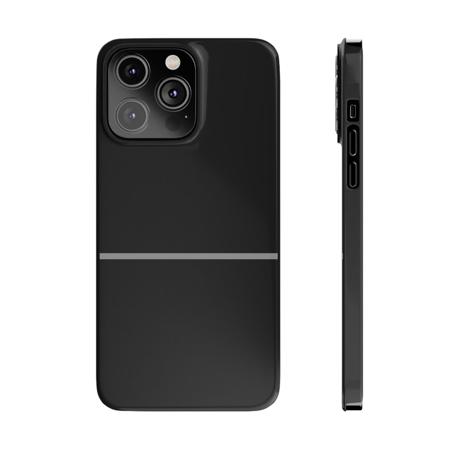 Thin Line Collection (Thin Silver Line) - iPhone Cases