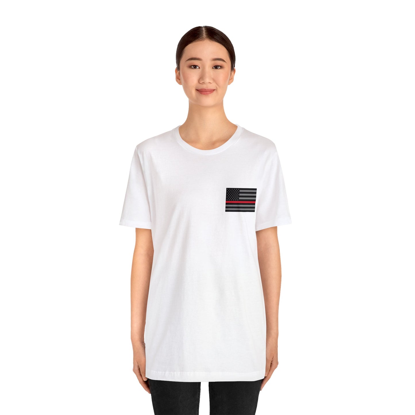 Never Forget Collection (Thin Red Line) - Unisex Fuser T-shirt