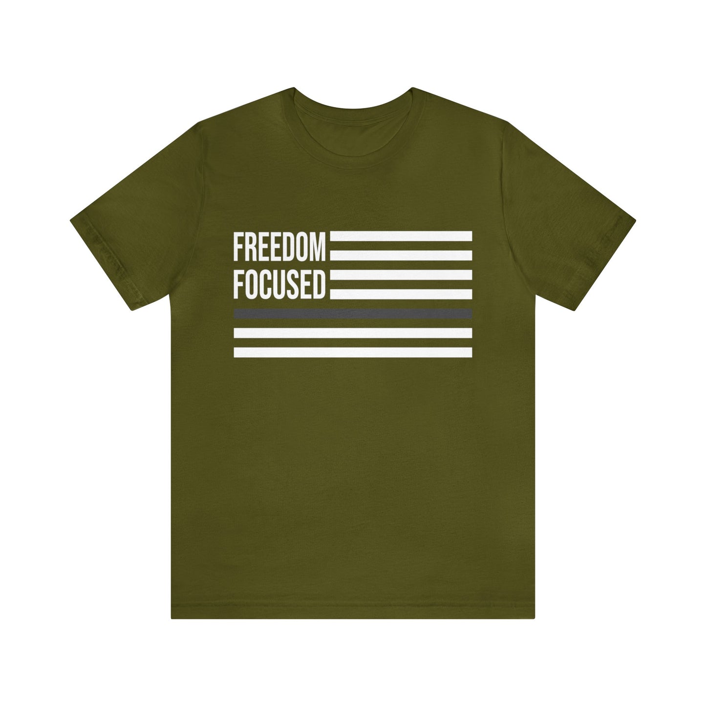Freedom Collection (Thin Silver Line) - Unisex Fuser T-shirt