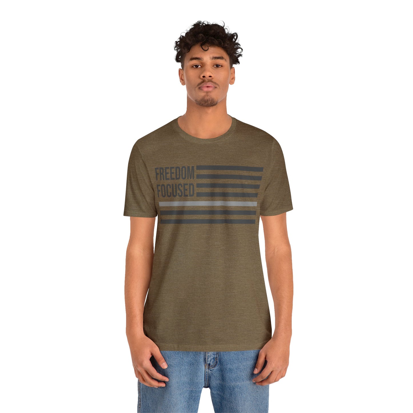 Freedom Collection (Thin Silver Line) - Unisex Jersey Short Sleeve