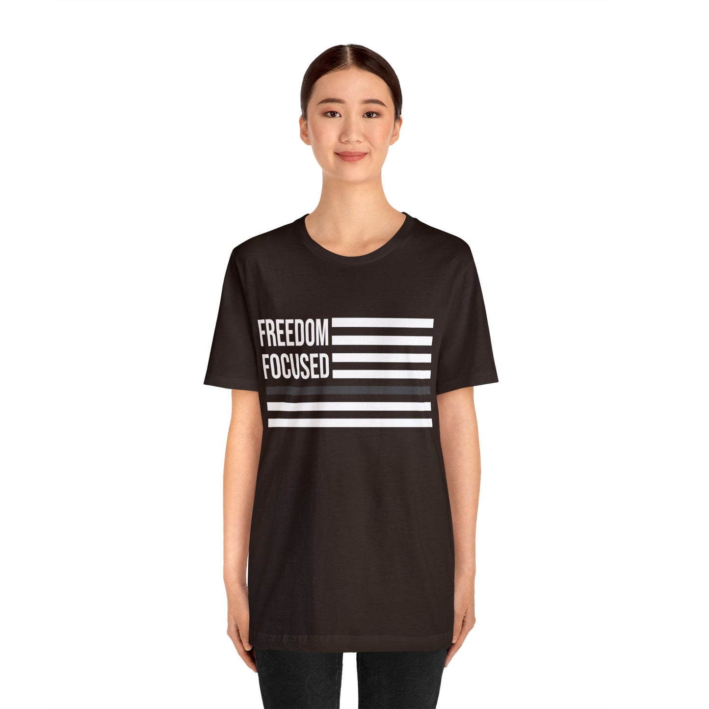 Freedom Collection (Thin Silver Line) - Unisex Fuser T-shirt