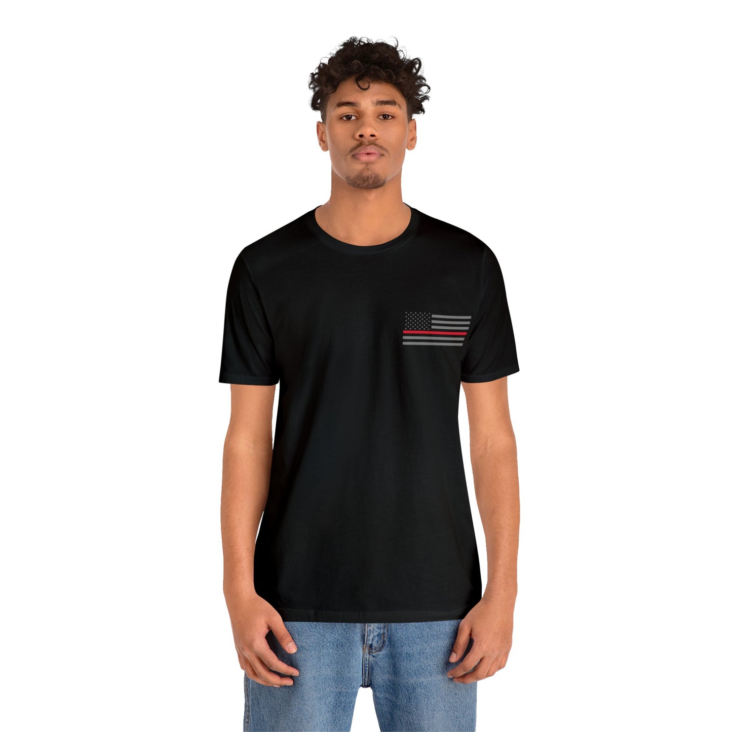 Never Forget Collection (Thin Red Line) - Unisex Fuser T-shirt