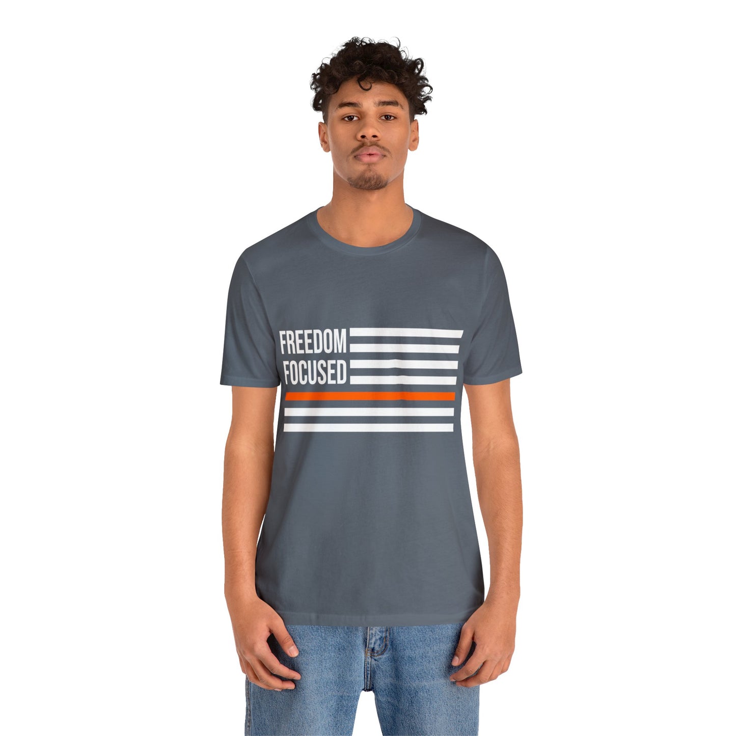 Freedom Collection (Thin Orange Line) - Unisex Fuser T-shirt