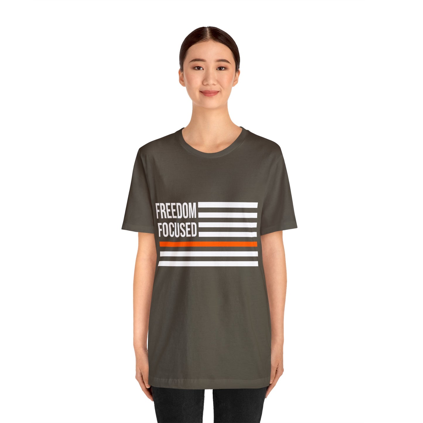 Freedom Collection (Thin Orange Line) - Unisex Fuser T-shirt