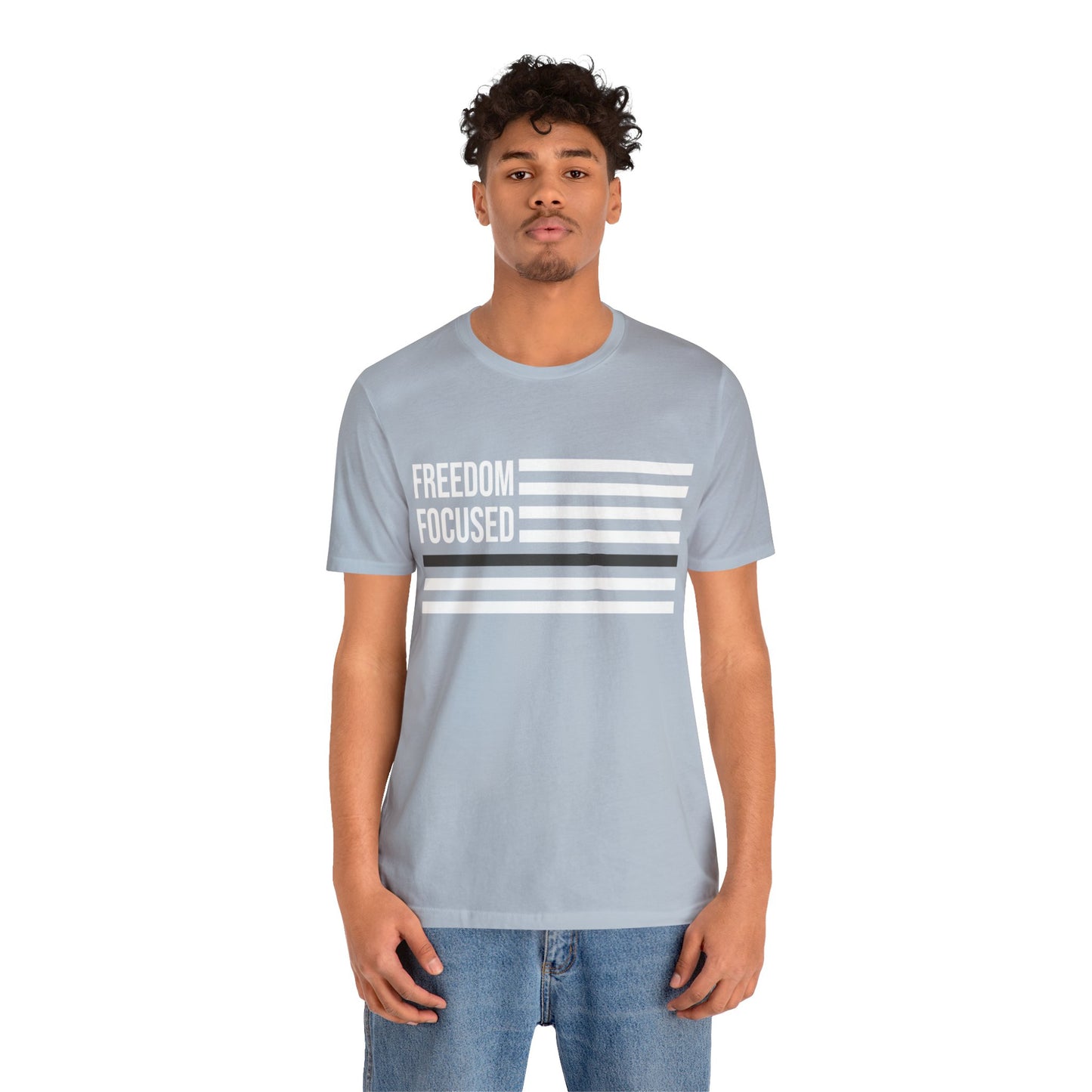 Freedom Collection (Thin Silver Line) - Unisex Fuser T-shirt