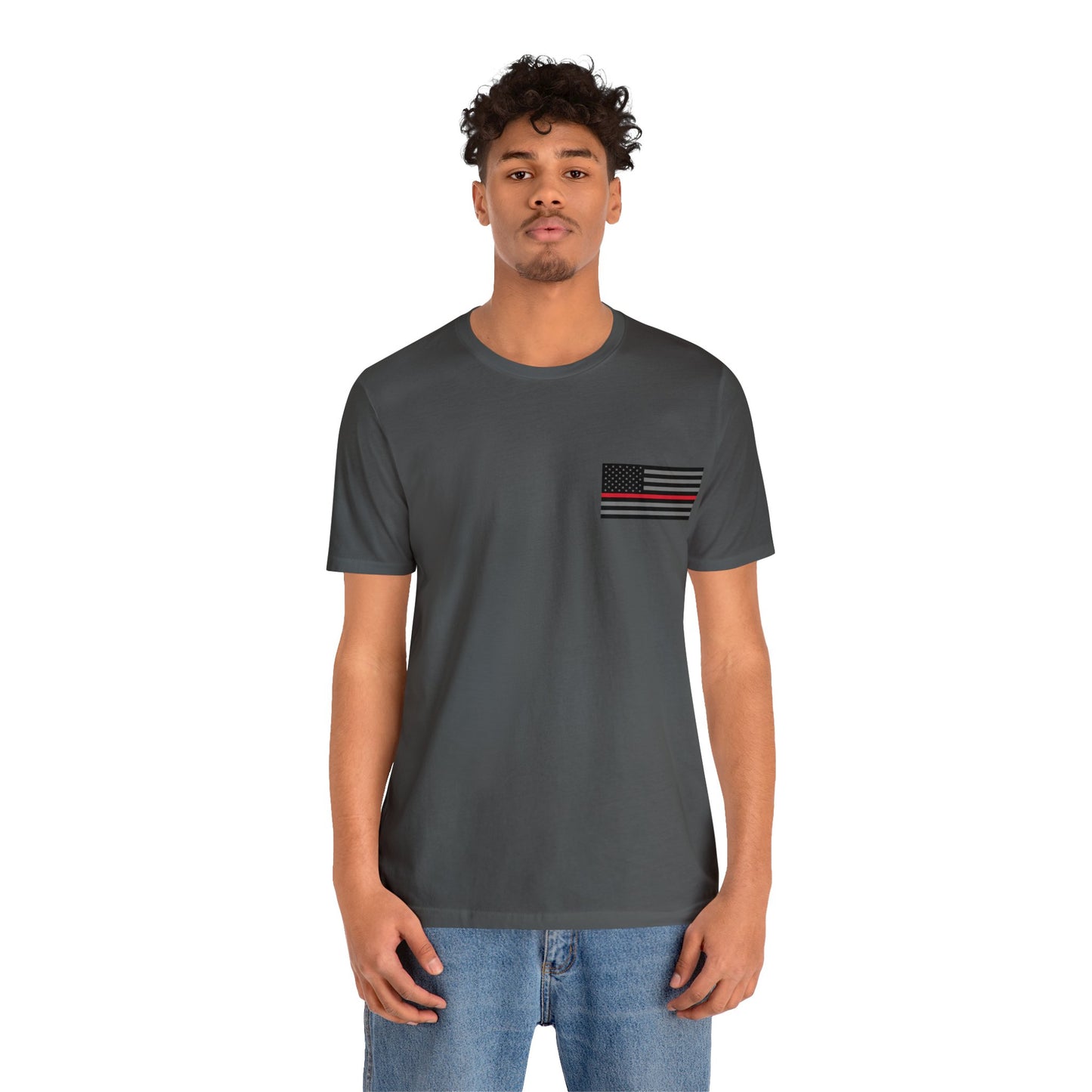 Never Forget Collection (Thin Red Line) - Unisex Fuser T-shirt