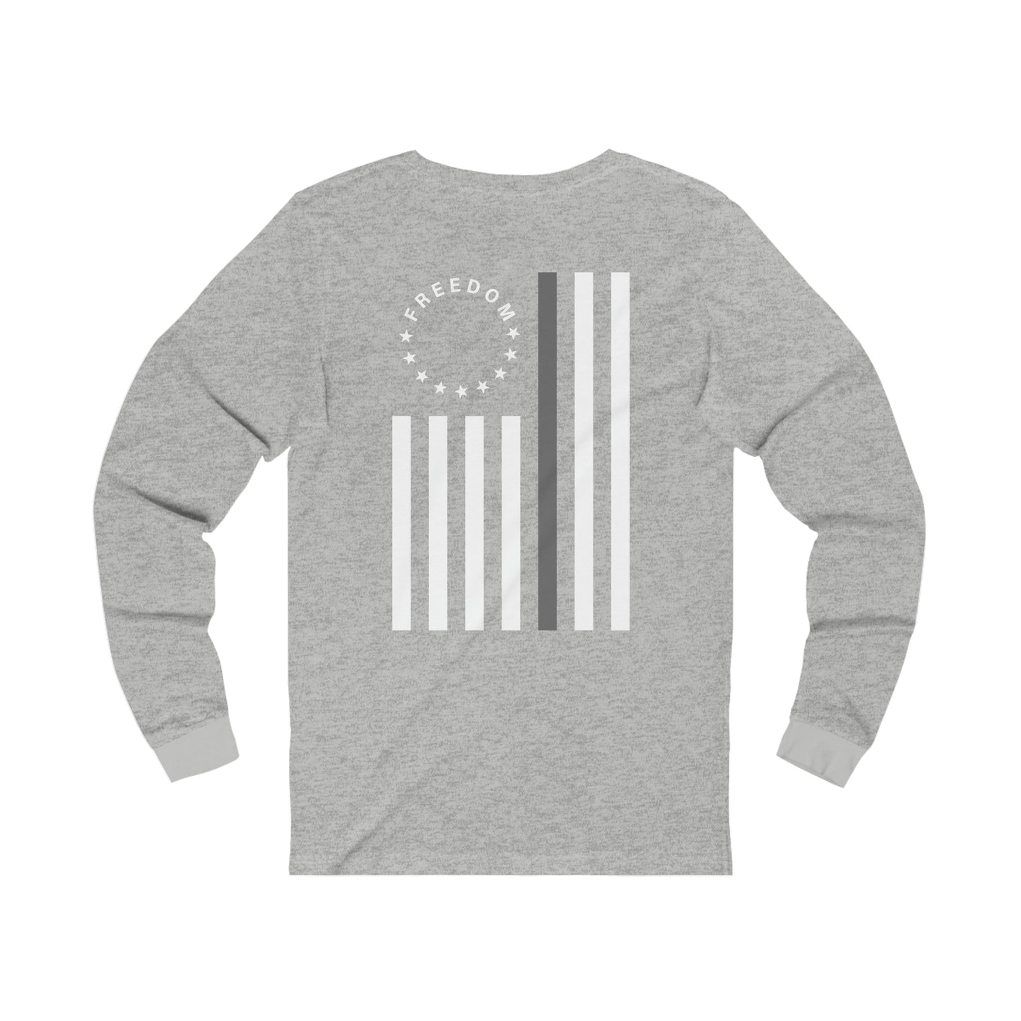 Freedom Collection (Thin Silver Line) - Unisex Jersey Long Sleeve Tee