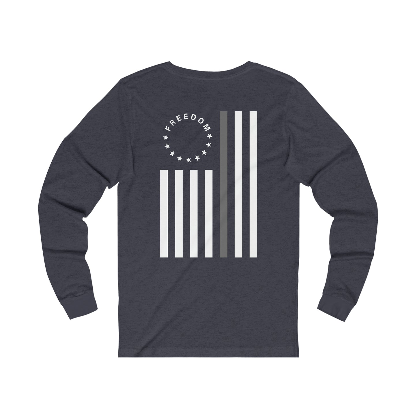 Freedom Collection (Thin Silver Line) - Unisex Jersey Long Sleeve Tee