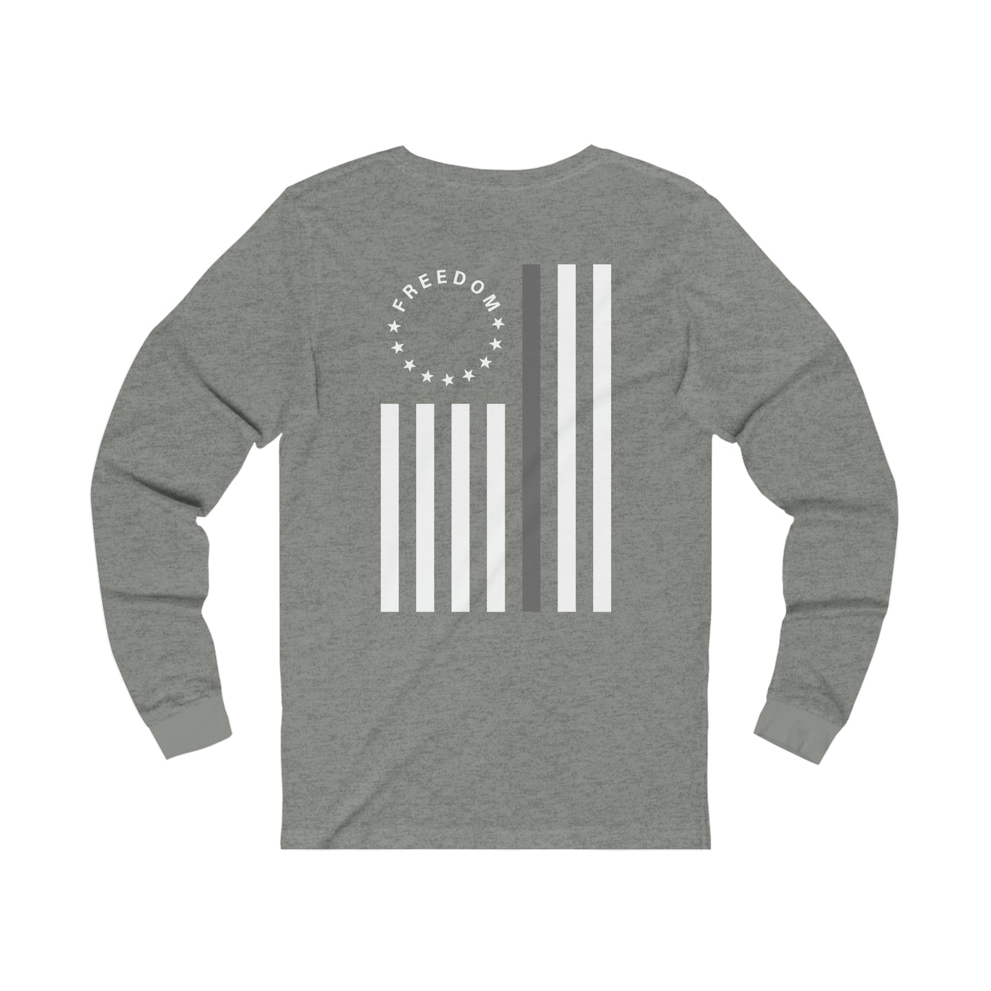 Freedom Collection (Thin Silver Line) - Unisex Jersey Long Sleeve Tee