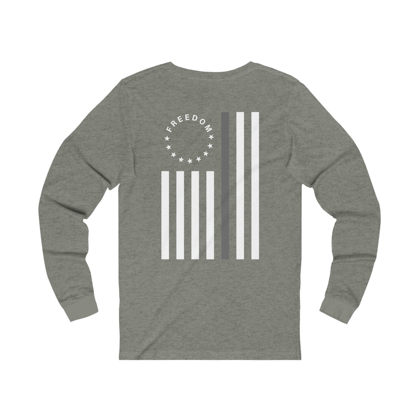 Freedom Collection (Thin Silver Line) - Unisex Jersey Long Sleeve Tee