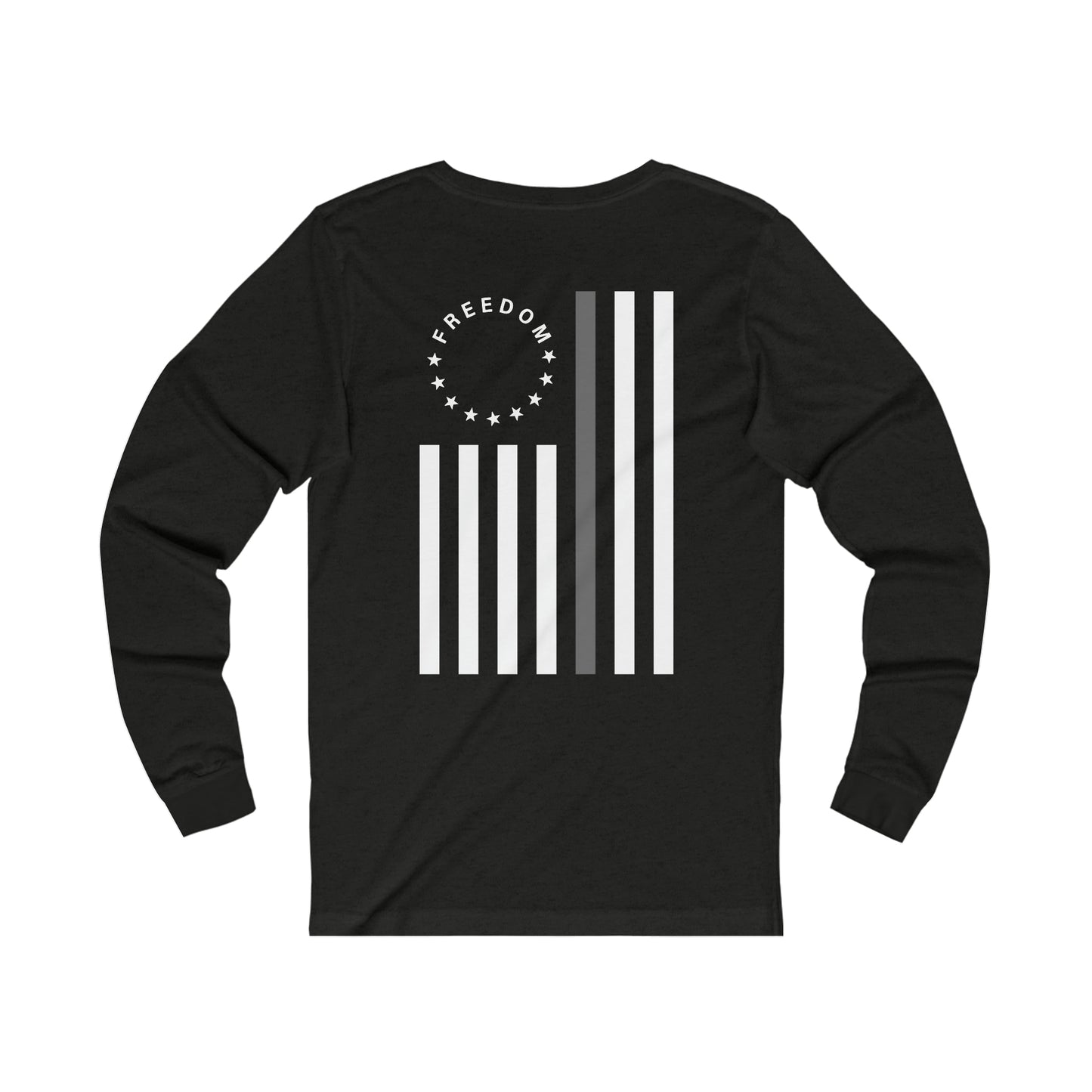 Freedom Collection (Thin Silver Line) - Unisex Jersey Long Sleeve Tee