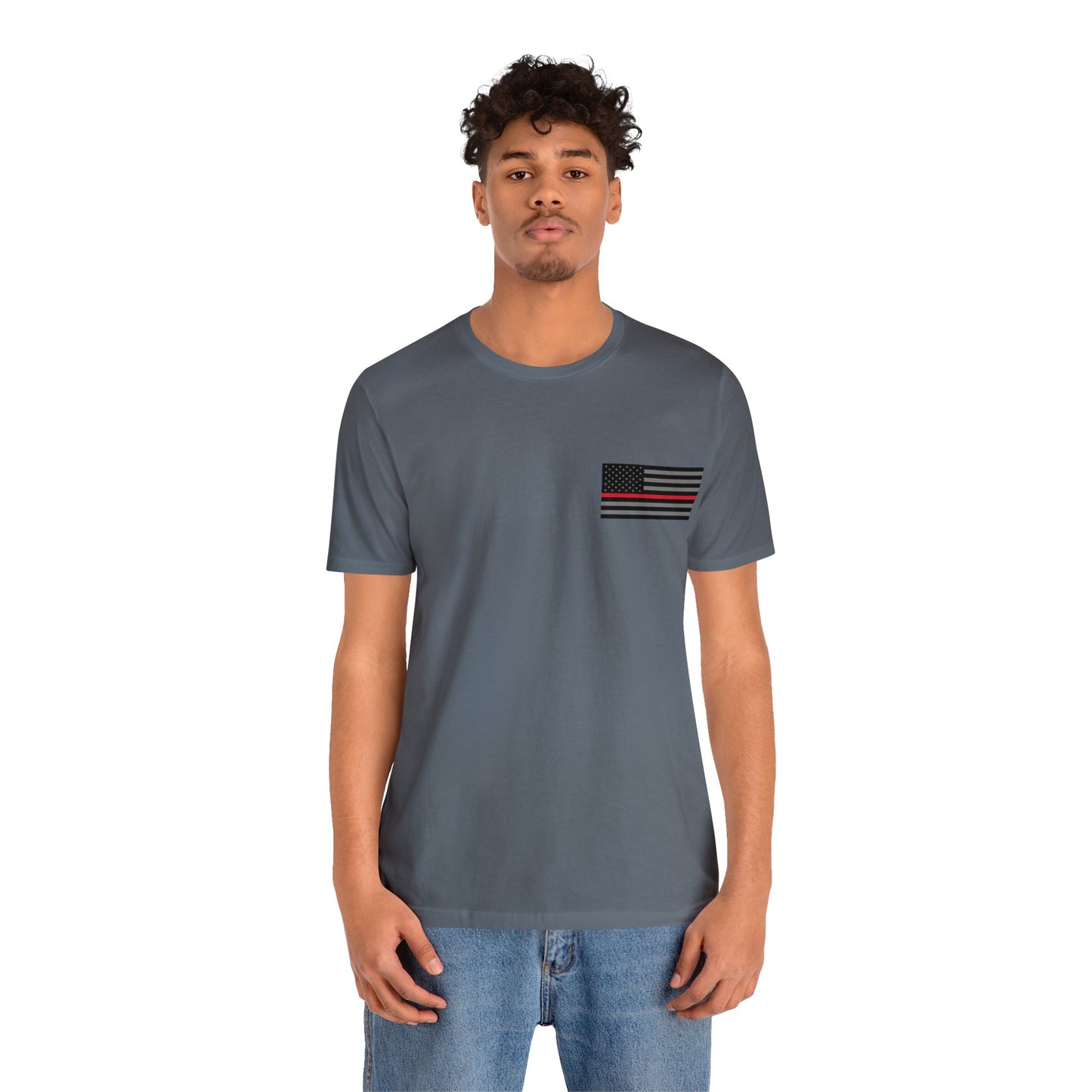 Never Forget Collection (Thin Red Line) - Unisex Fuser T-shirt