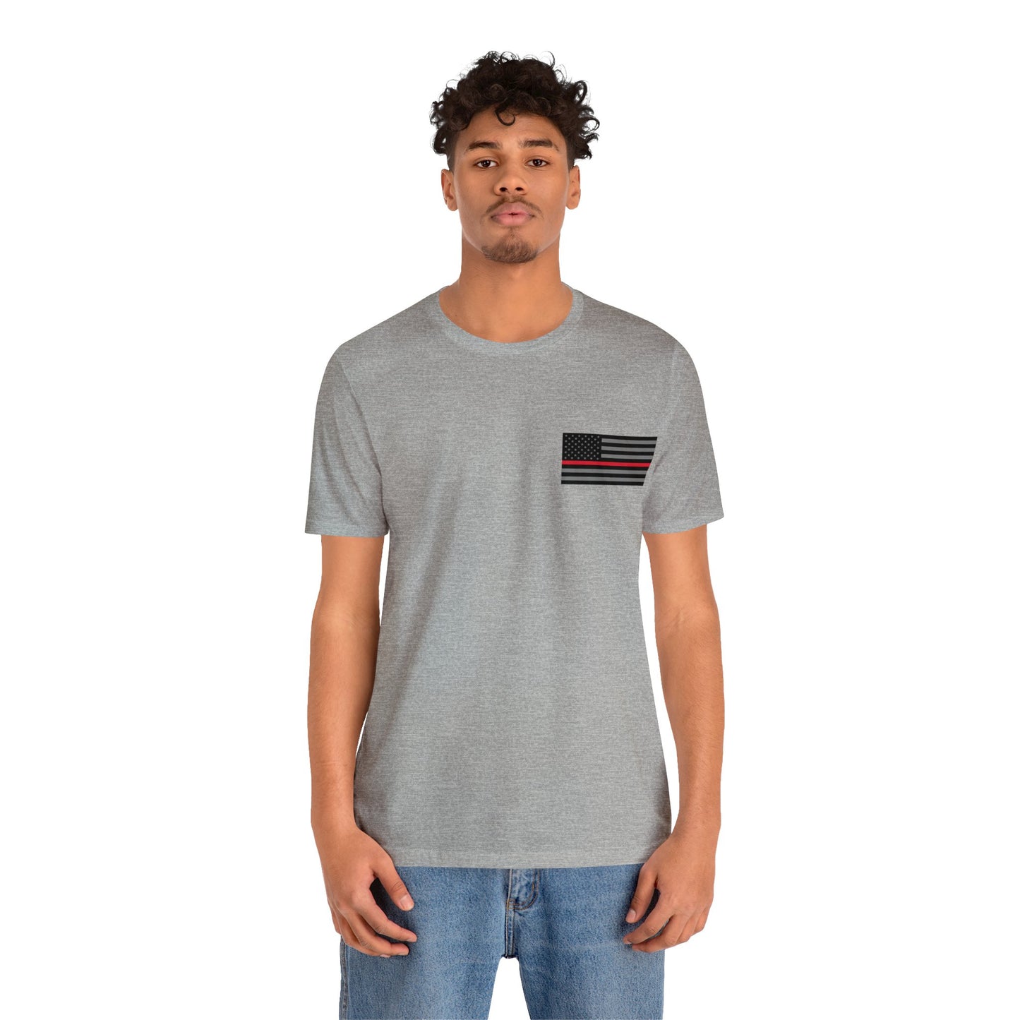 Never Forget Collection (Thin Red Line) - Unisex Fuser T-shirt