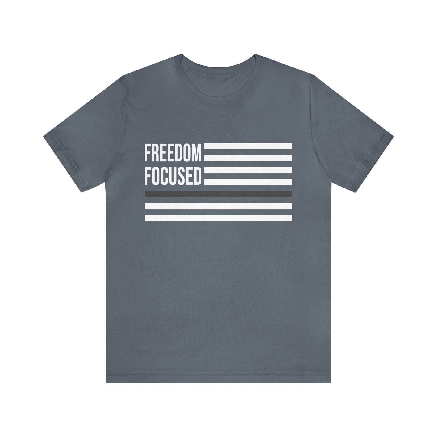 Freedom Collection (Thin Silver Line) - Unisex Fuser T-shirt