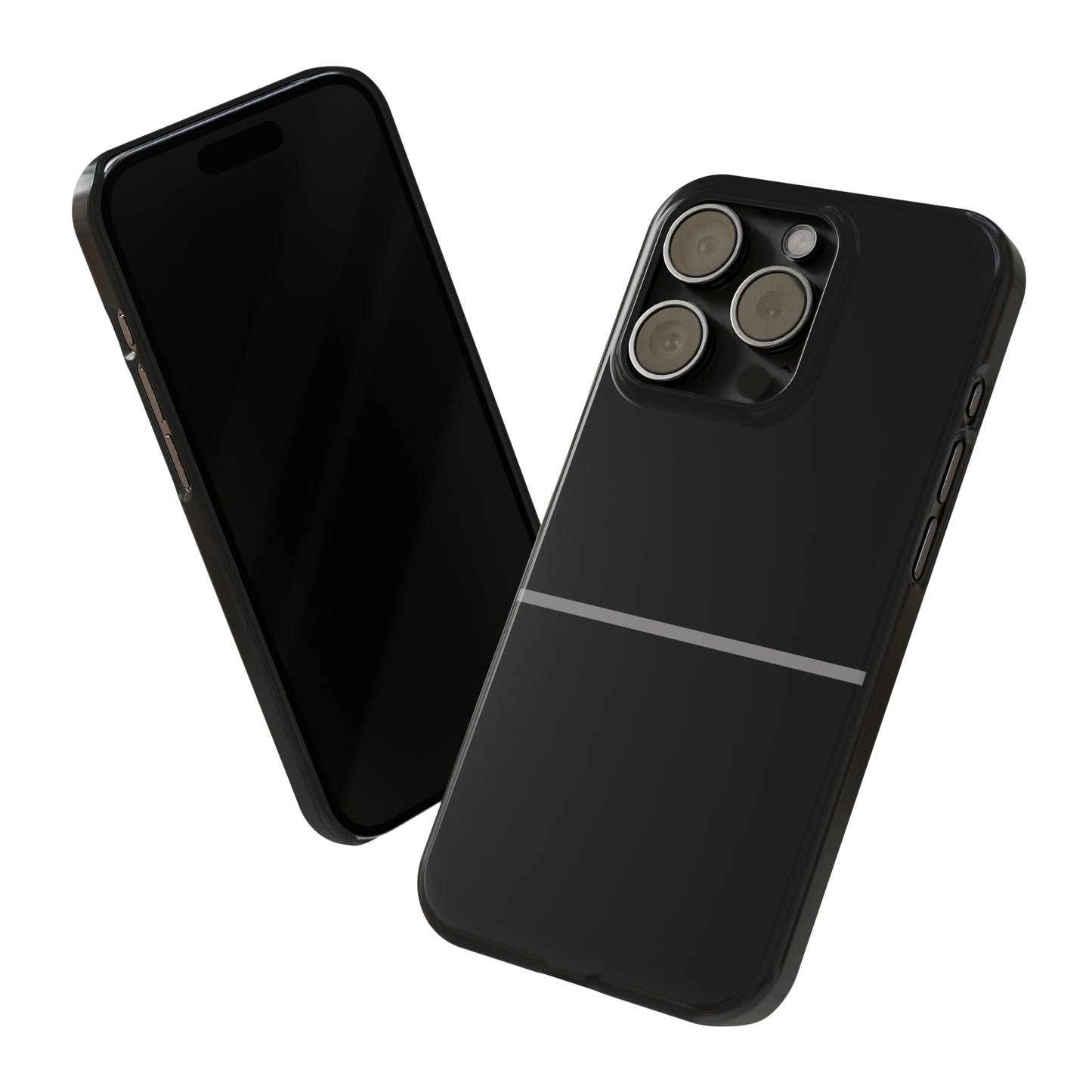Thin Line Collection (Thin Silver Line) - iPhone Cases