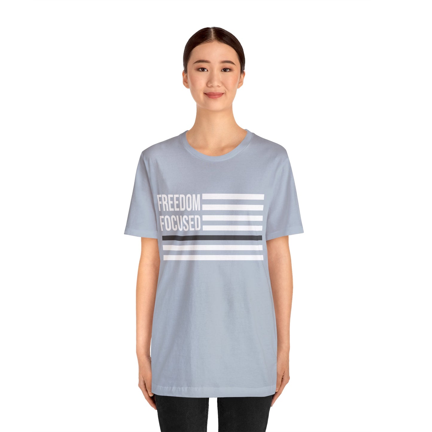 Freedom Collection (Thin Silver Line) - Unisex Fuser T-shirt