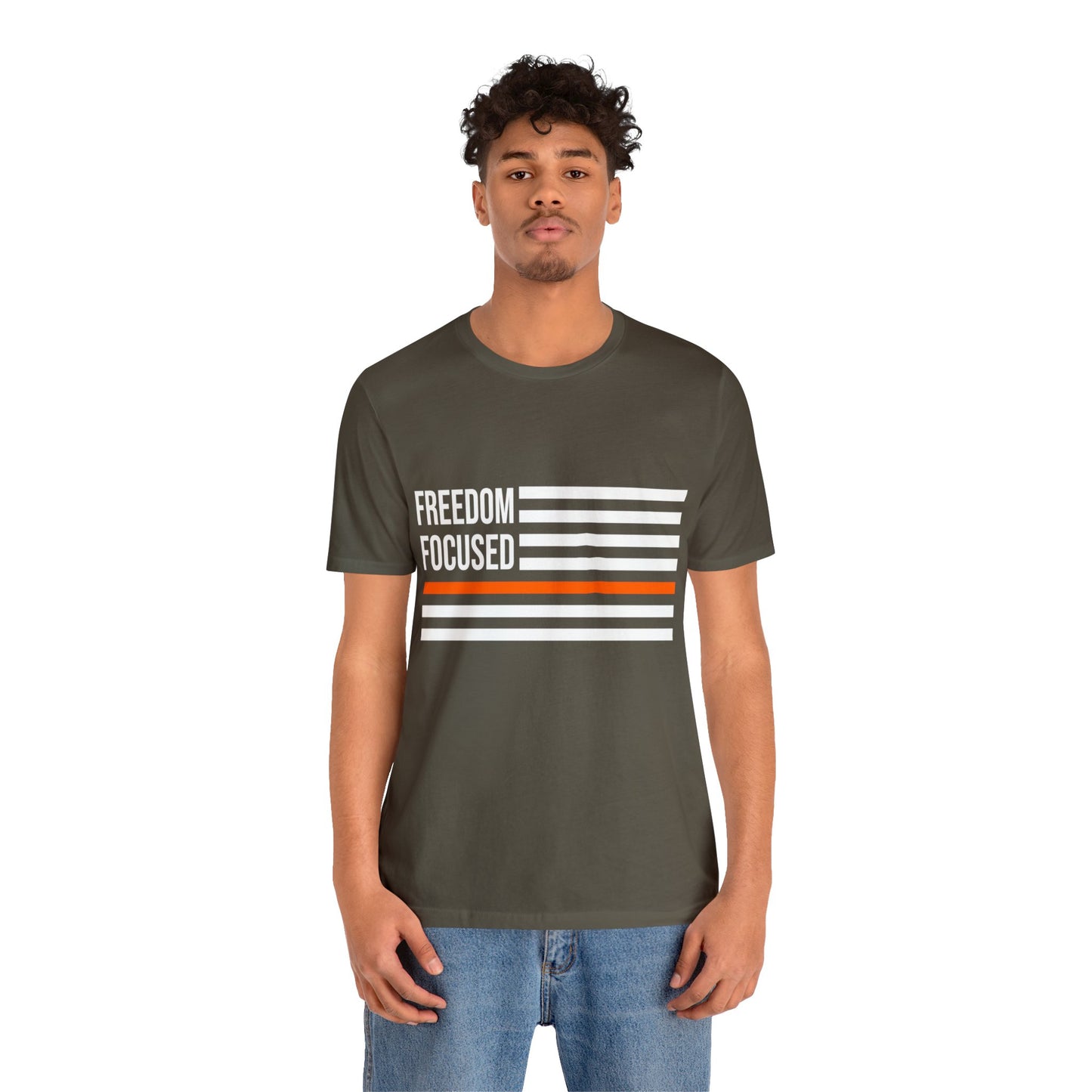 Freedom Collection (Thin Orange Line) - Unisex Fuser T-shirt