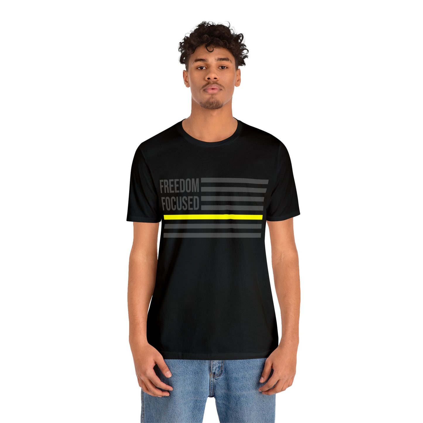 Freedom Collection (Thin Yellow Line) - Unisex Jersey Short Sleeve