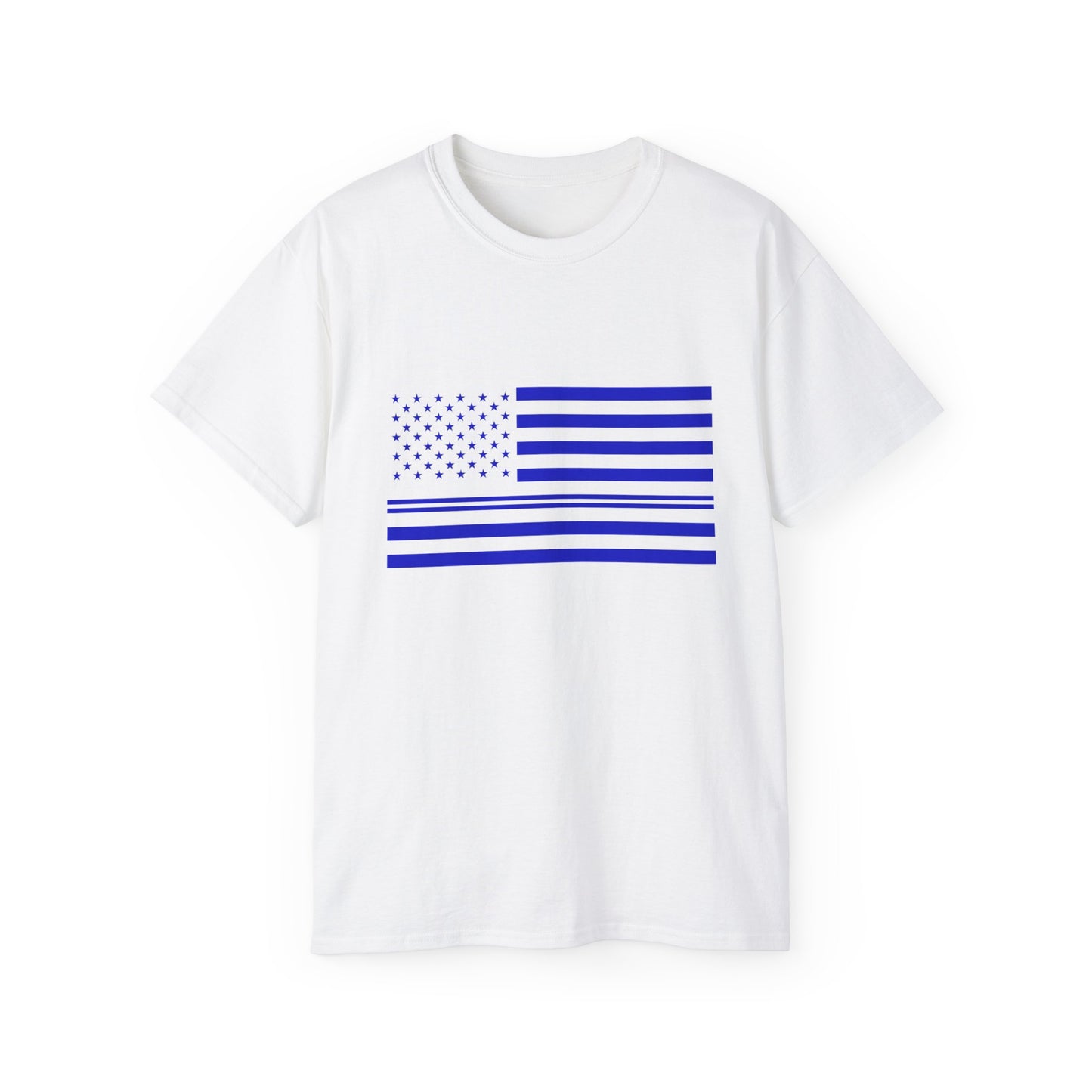 Ultra Cotton Tee - Thin Blue & White Line