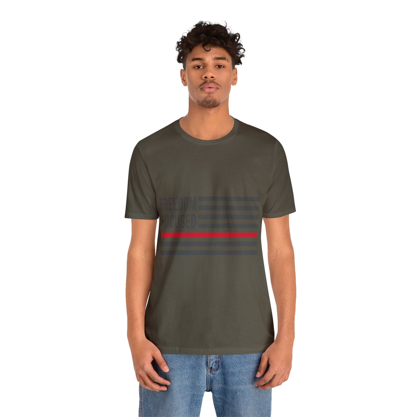 Freedom Collection (Thin Red Line) - Unisex Jersey Short Sleeve
