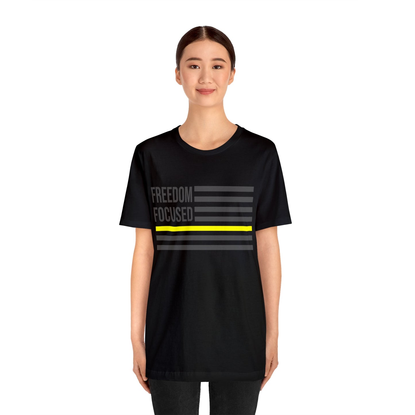Freedom Collection (Thin Yellow Line) - Unisex Jersey Short Sleeve