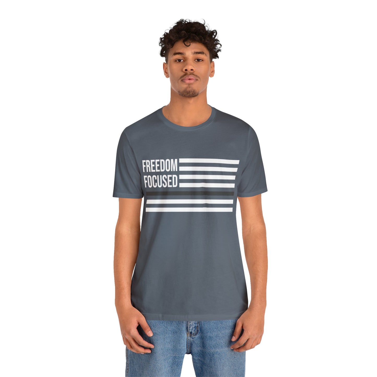 Freedom Collection (Thin Silver Line) - Unisex Fuser T-shirt