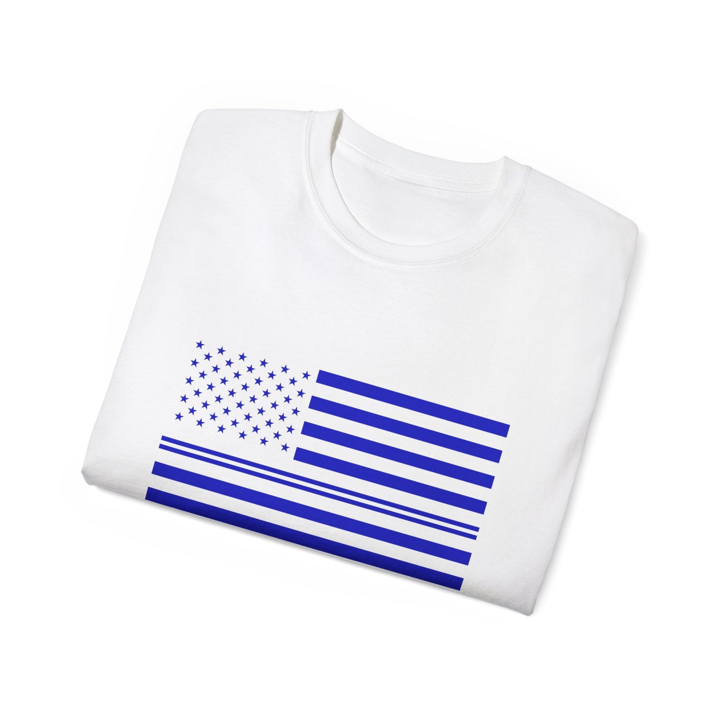 Ultra Cotton Tee - Thin Blue & White Line