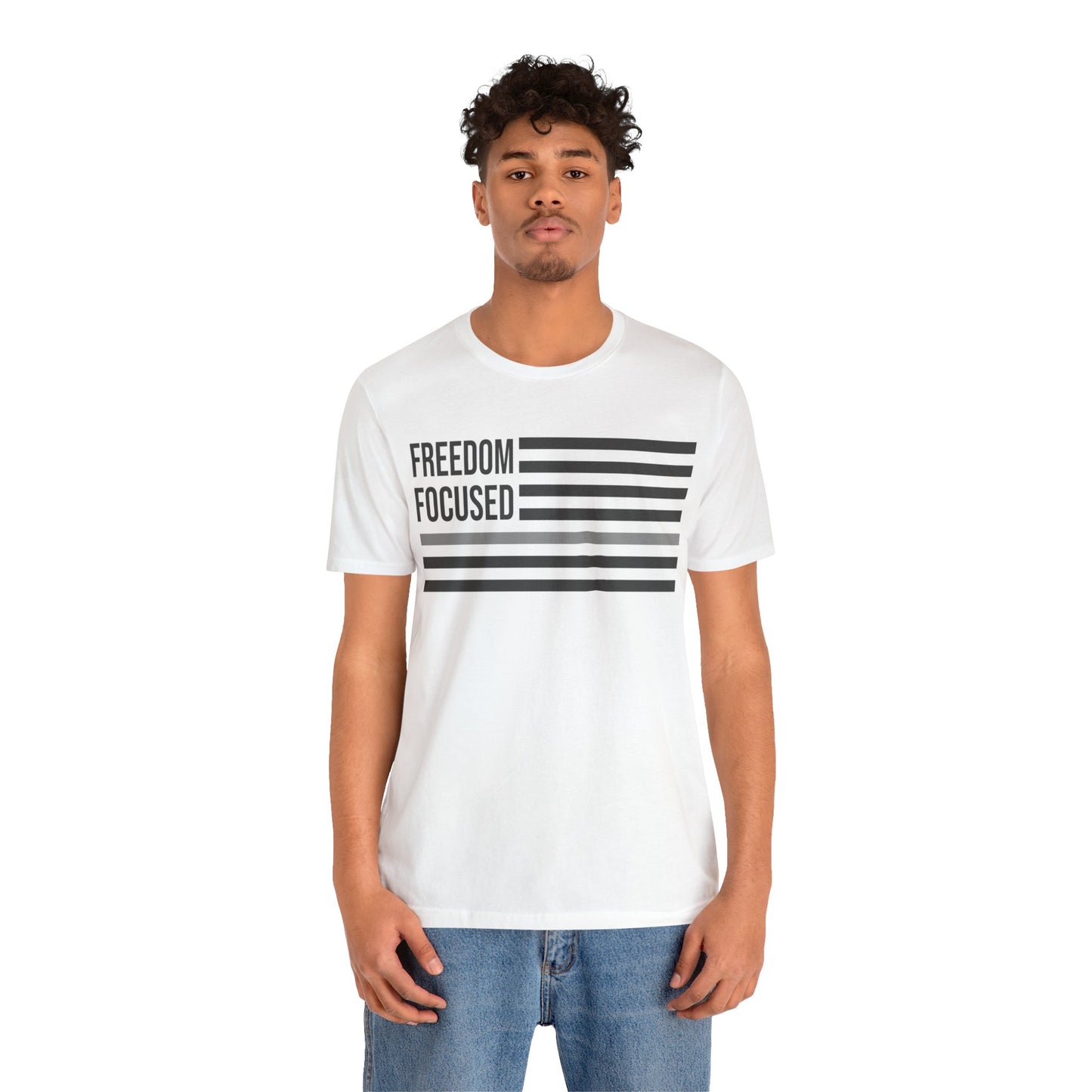 Freedom Collection (Thin Silver Line) - Unisex Jersey Short Sleeve