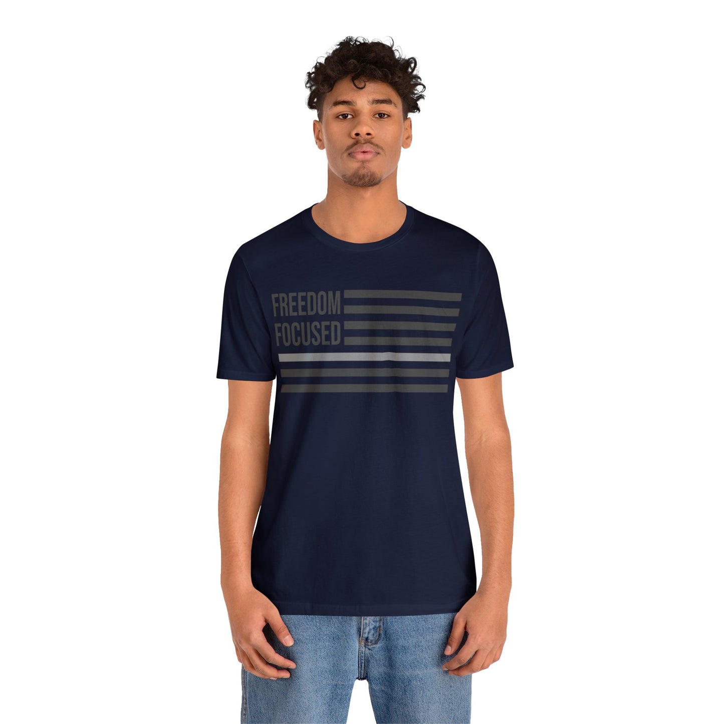 Freedom Collection (Thin Silver Line) - Unisex Jersey Short Sleeve