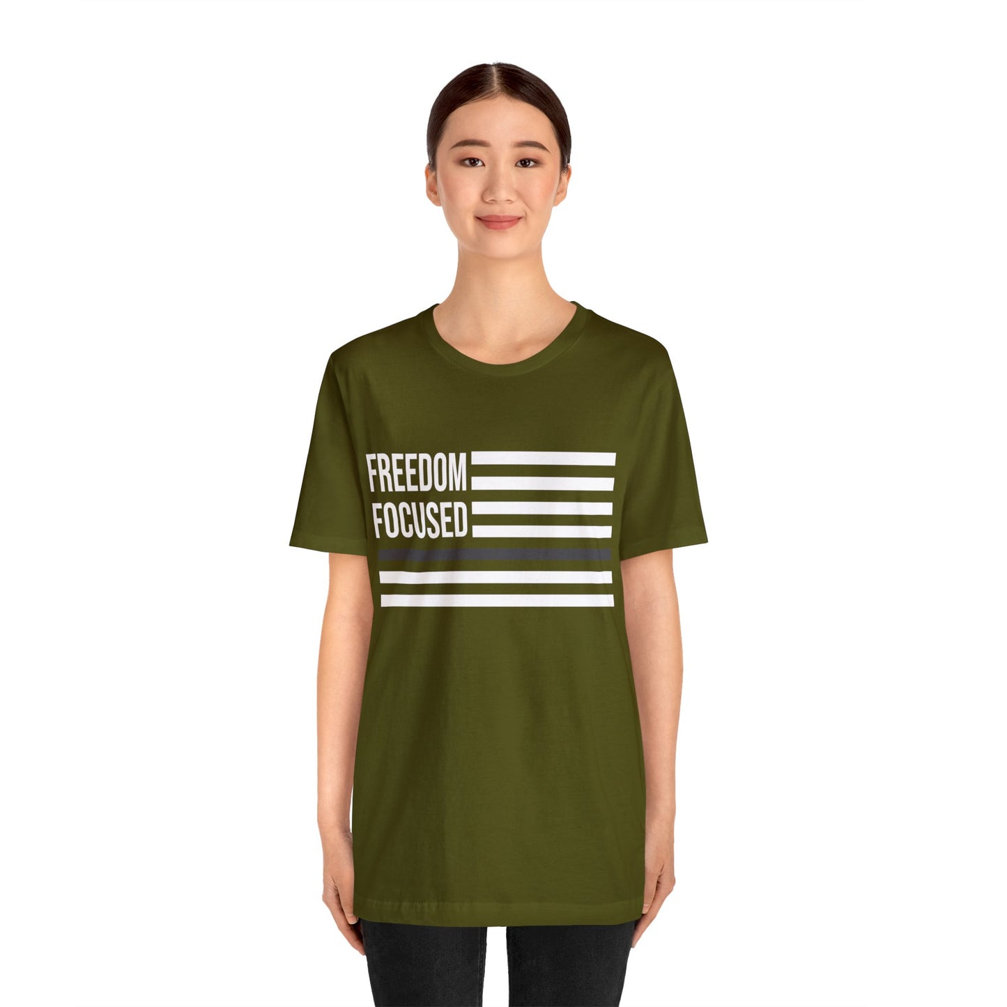 Freedom Collection (Thin Silver Line) - Unisex Fuser T-shirt
