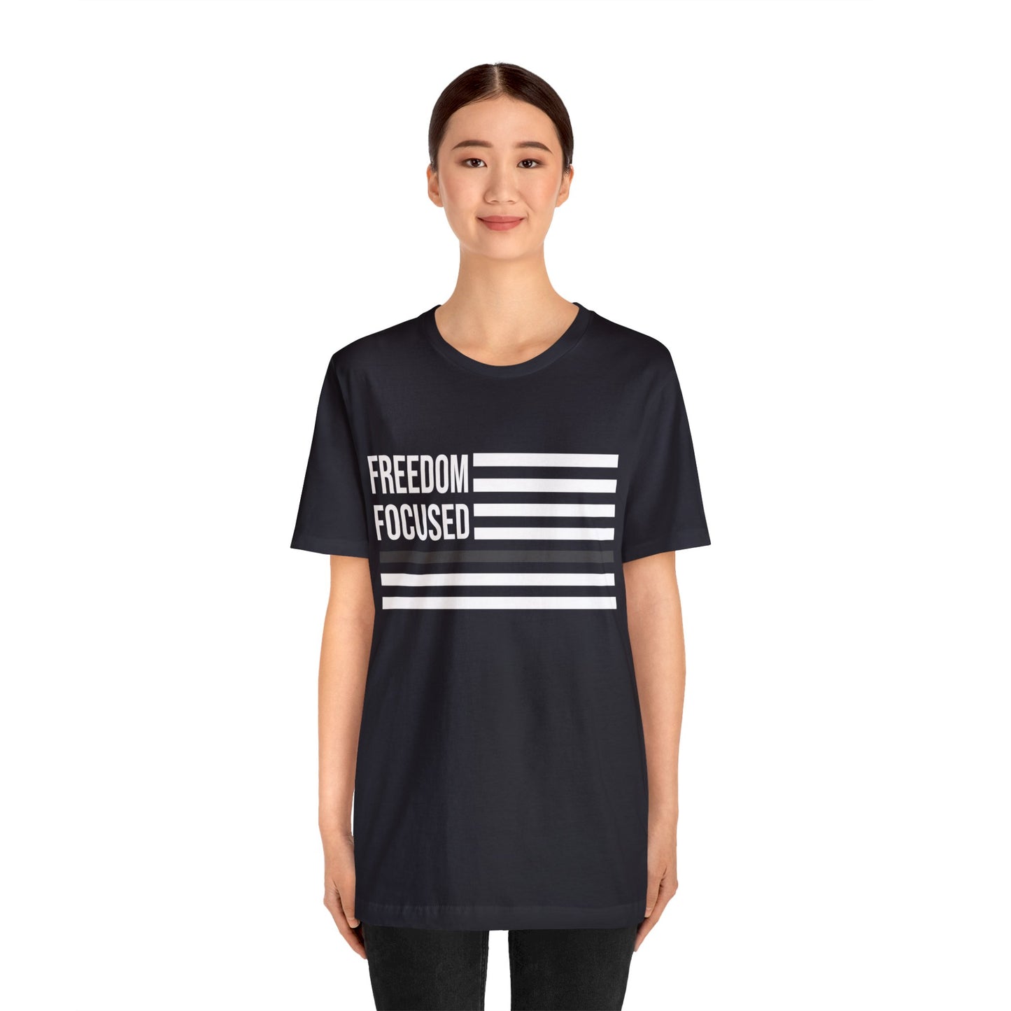 Freedom Collection (Thin Silver Line) - Unisex Fuser T-shirt