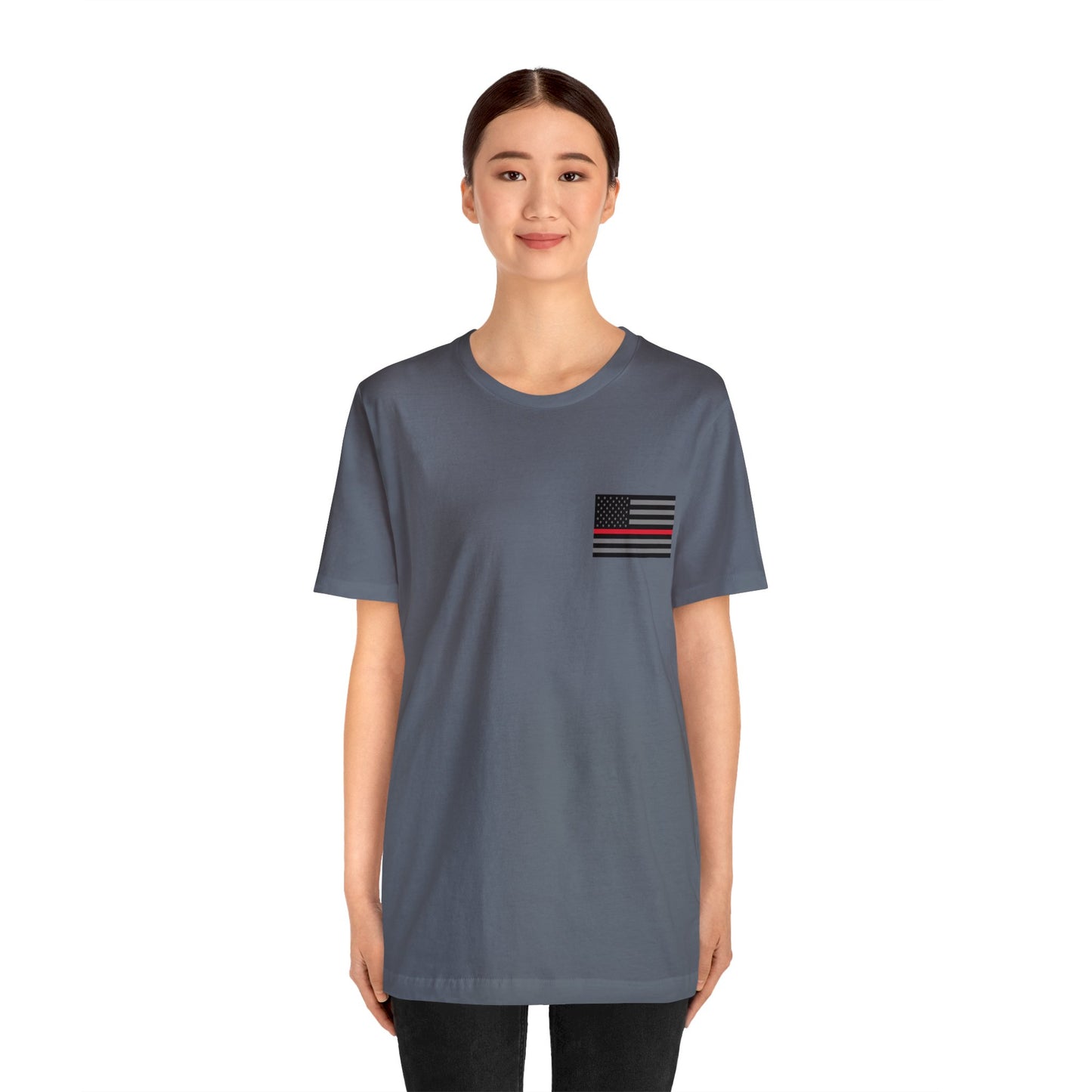 Never Forget Collection (Thin Red Line) - Unisex Fuser T-shirt