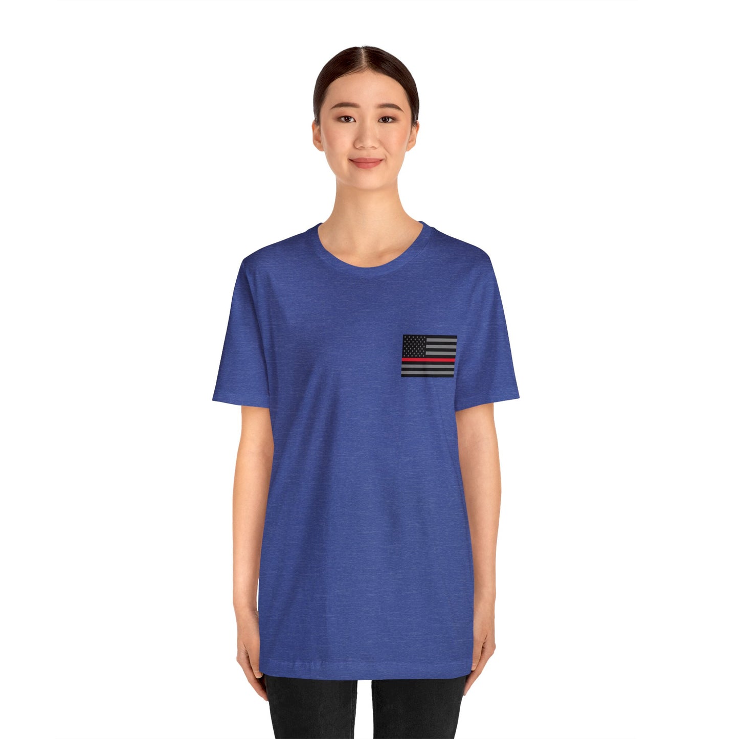 Never Forget Collection (Thin Red Line) - Unisex Fuser T-shirt