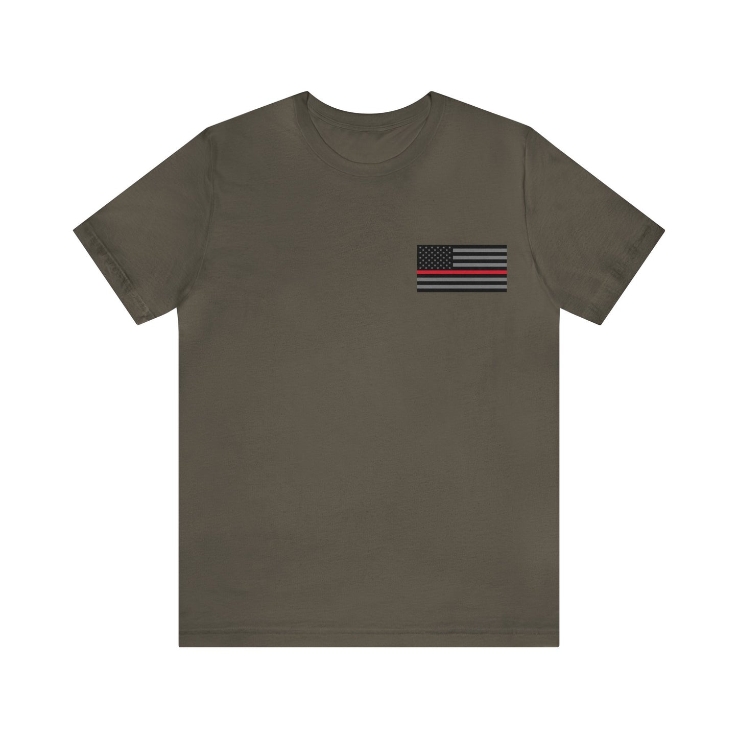 Never Forget Collection (Thin Red Line) - Unisex Fuser T-shirt