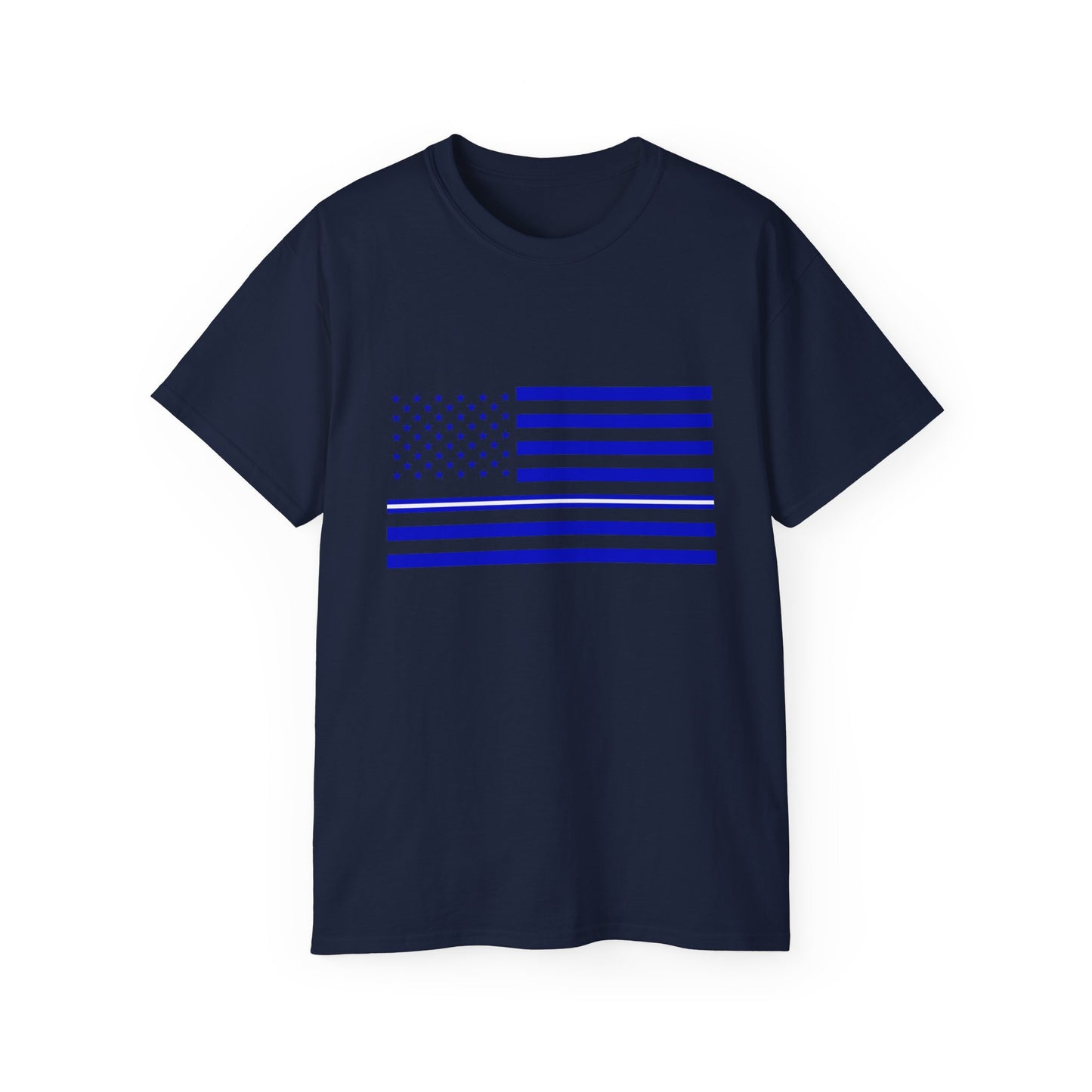Ultra Cotton Tee - Thin Blue & White Line