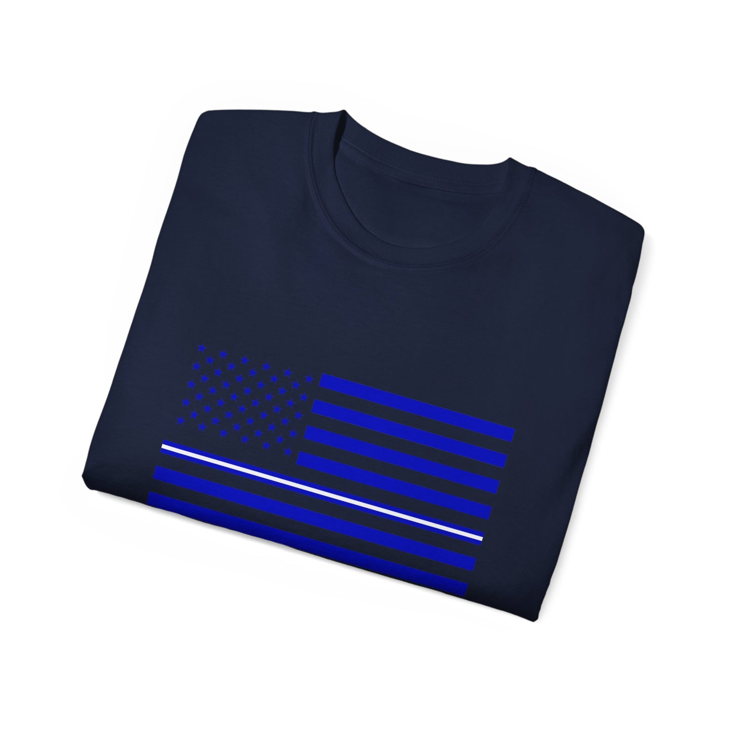 Ultra Cotton Tee - Thin Blue & White Line
