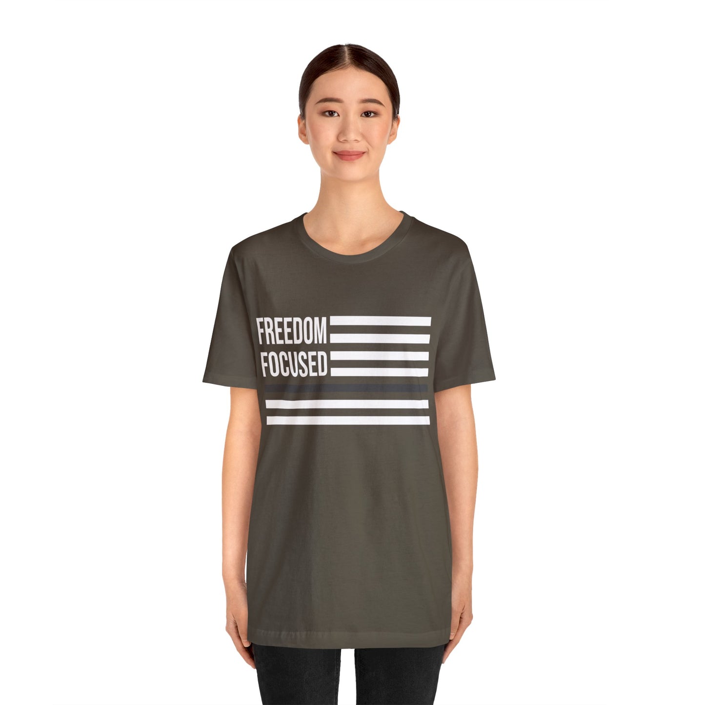Freedom Collection (Thin Silver Line) - Unisex Fuser T-shirt