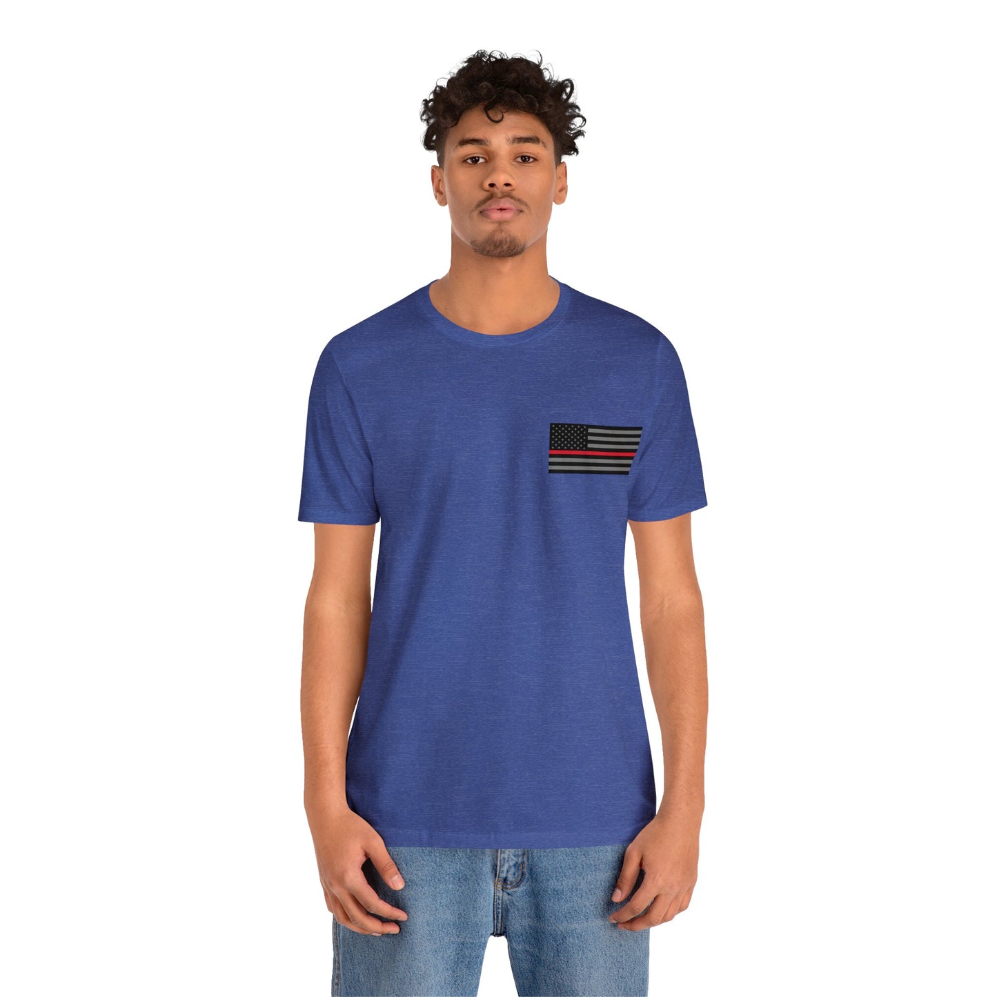 Never Forget Collection (Thin Red Line) - Unisex Fuser T-shirt