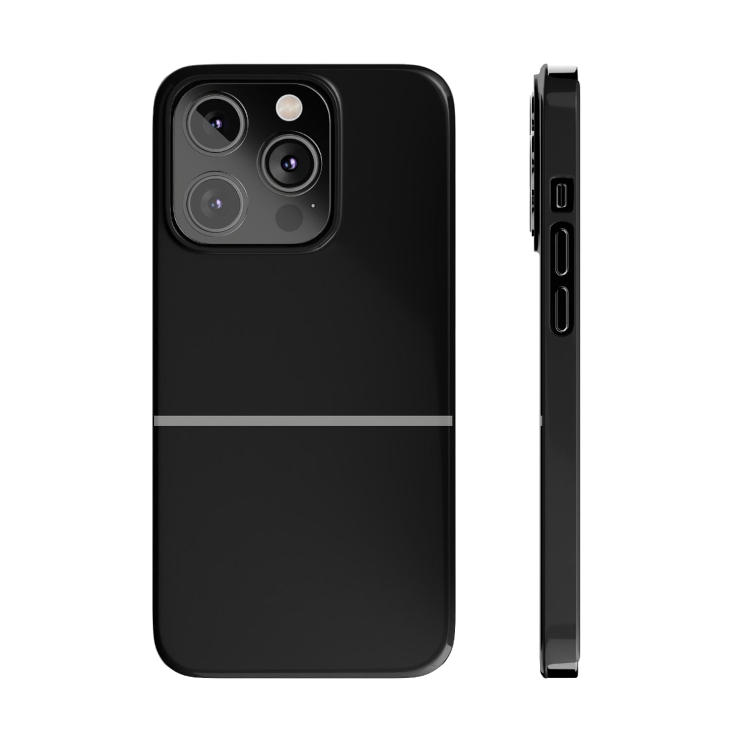 Thin Line Collection (Thin Silver Line) - iPhone Cases