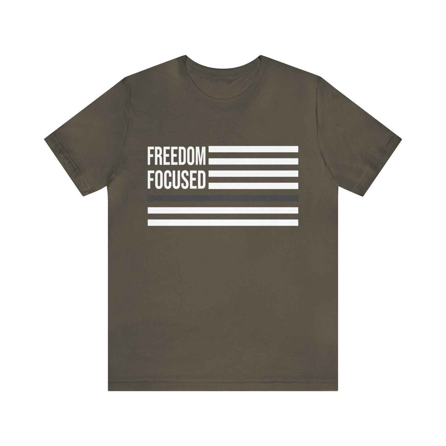 Freedom Collection (Thin Silver Line) - Unisex Fuser T-shirt