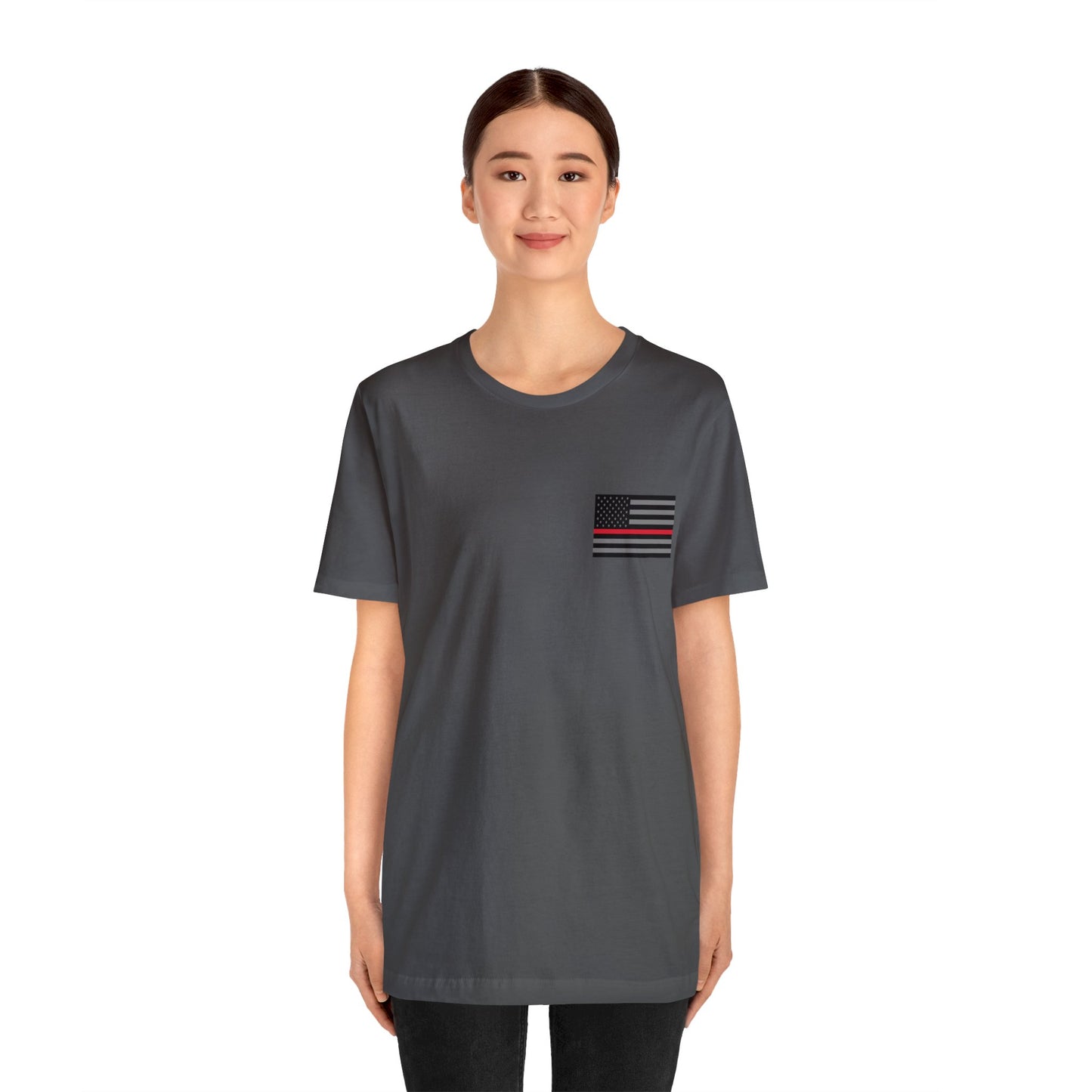 Never Forget Collection (Thin Red Line) - Unisex Fuser T-shirt