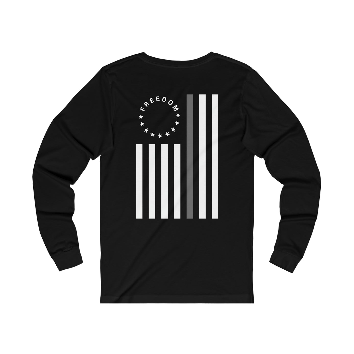 Freedom Collection (Thin Silver Line) - Unisex Jersey Long Sleeve Tee